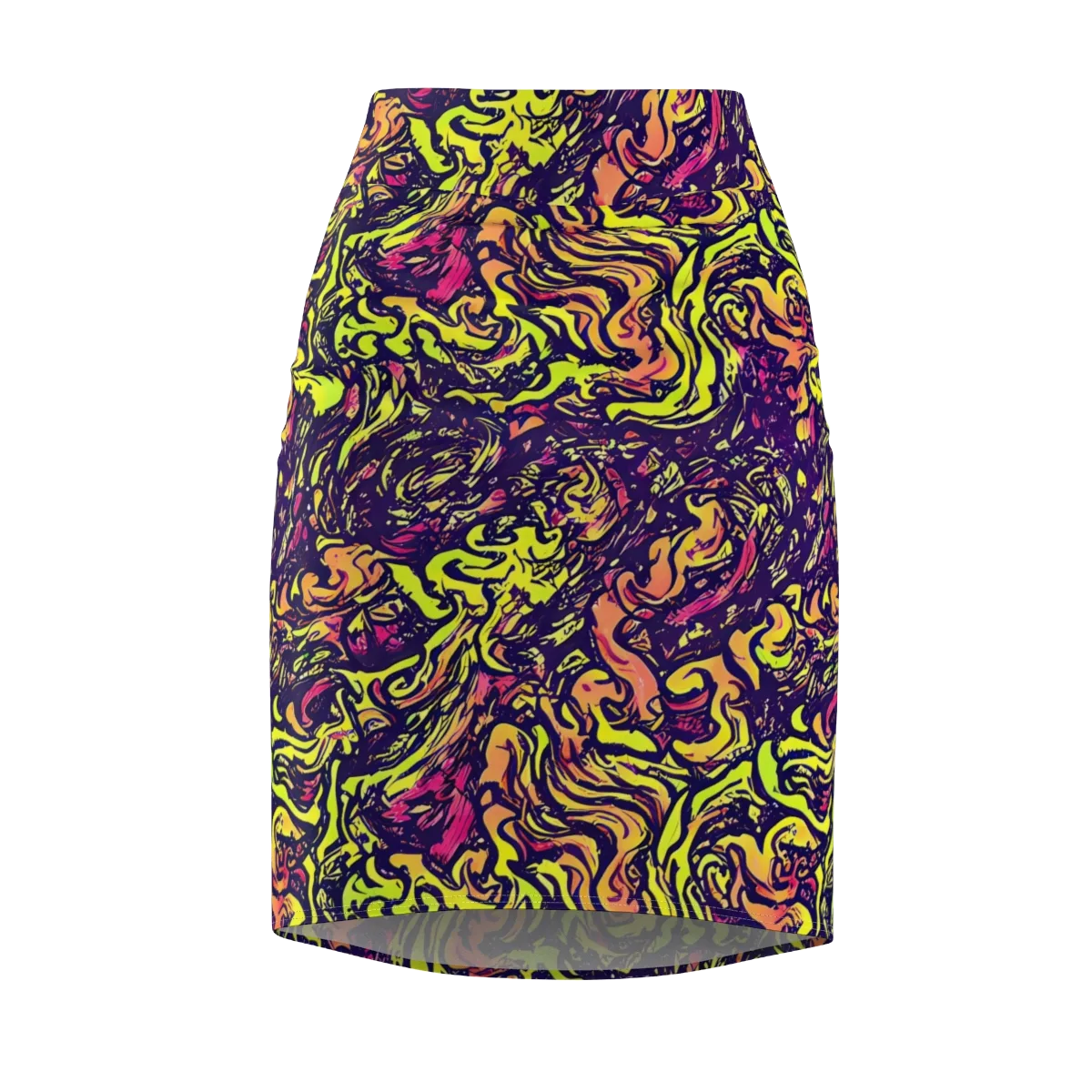 Kaleidoscope Riot on Pencil Skirt — Front