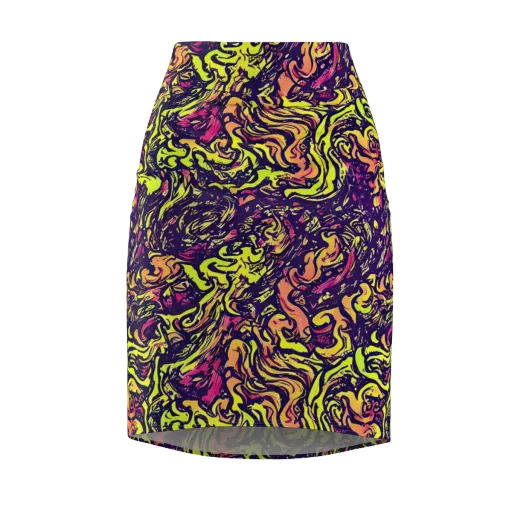 Kaleidoscope Riot on a Pencil Skirt