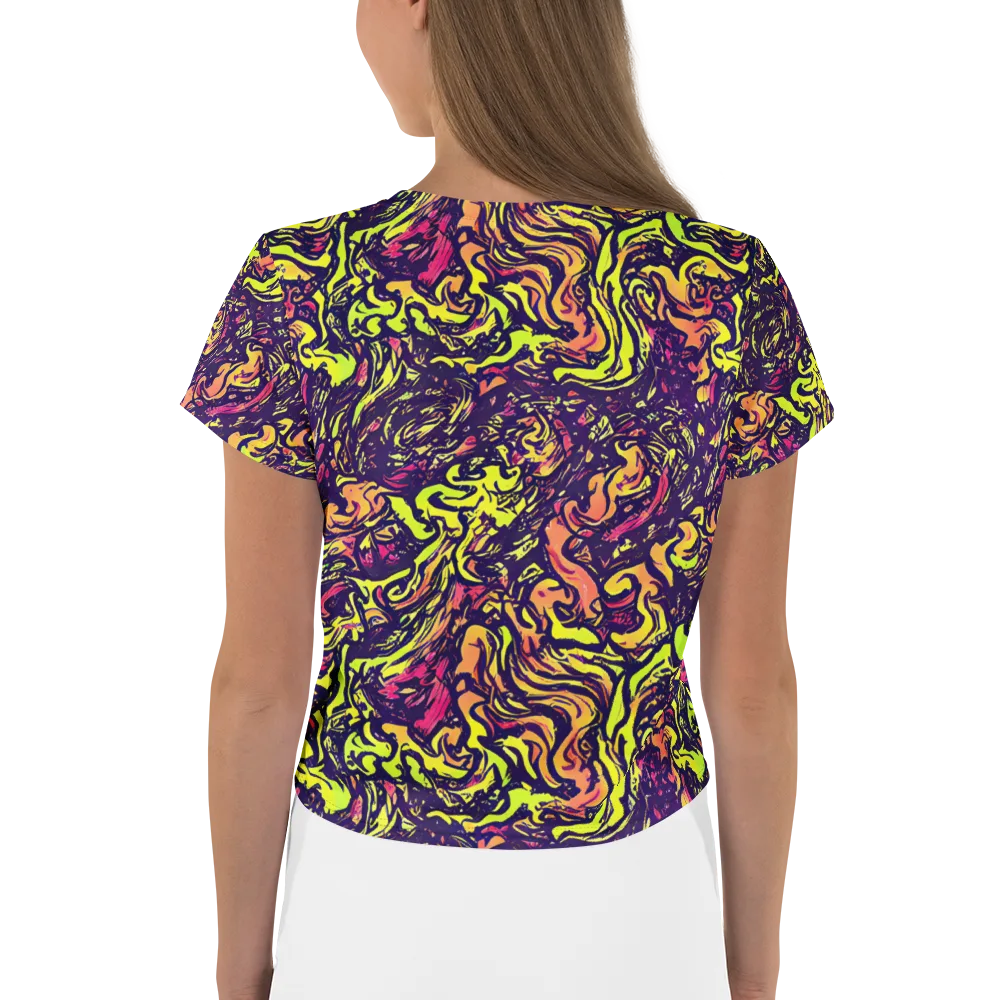 Kaleidoscope Riot on Crop Tee — Back