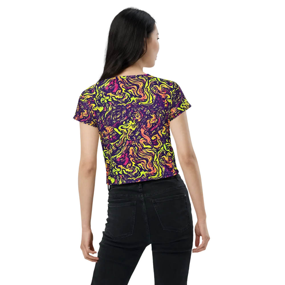 Kaleidoscope Riot on Crop Tee — Back