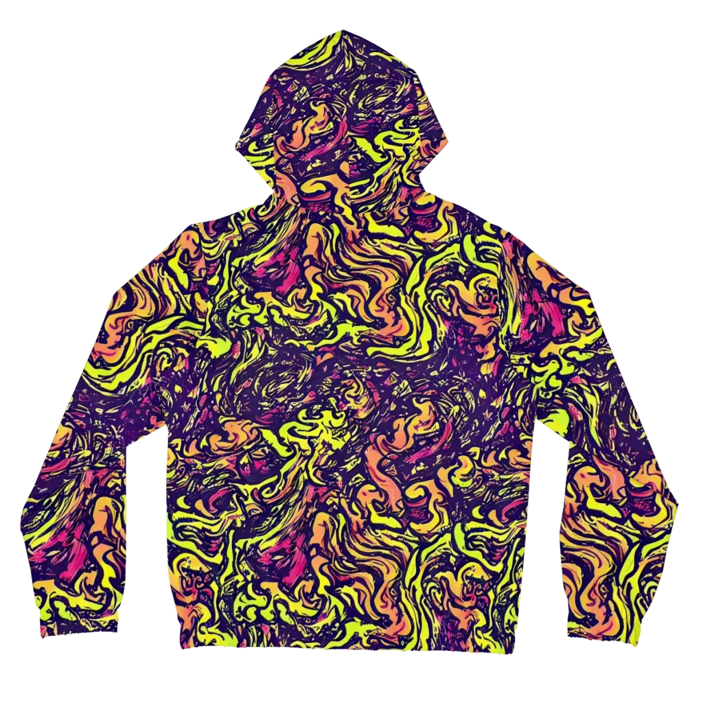 Kaleidoscope Riot on Women's Full-Zip Hoodie — Back