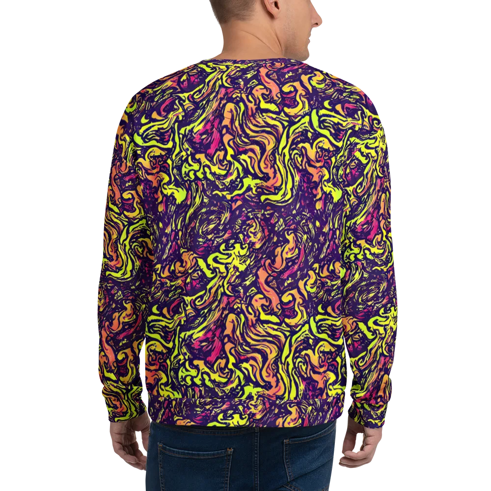 Kaleidoscope Riot on Sweatshirt — Back