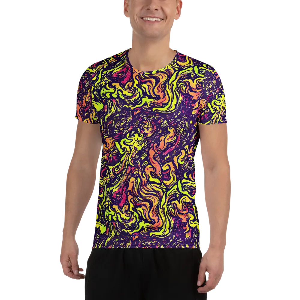 Kaleidoscope Riot on Men's Athletic T-Shirt — Front