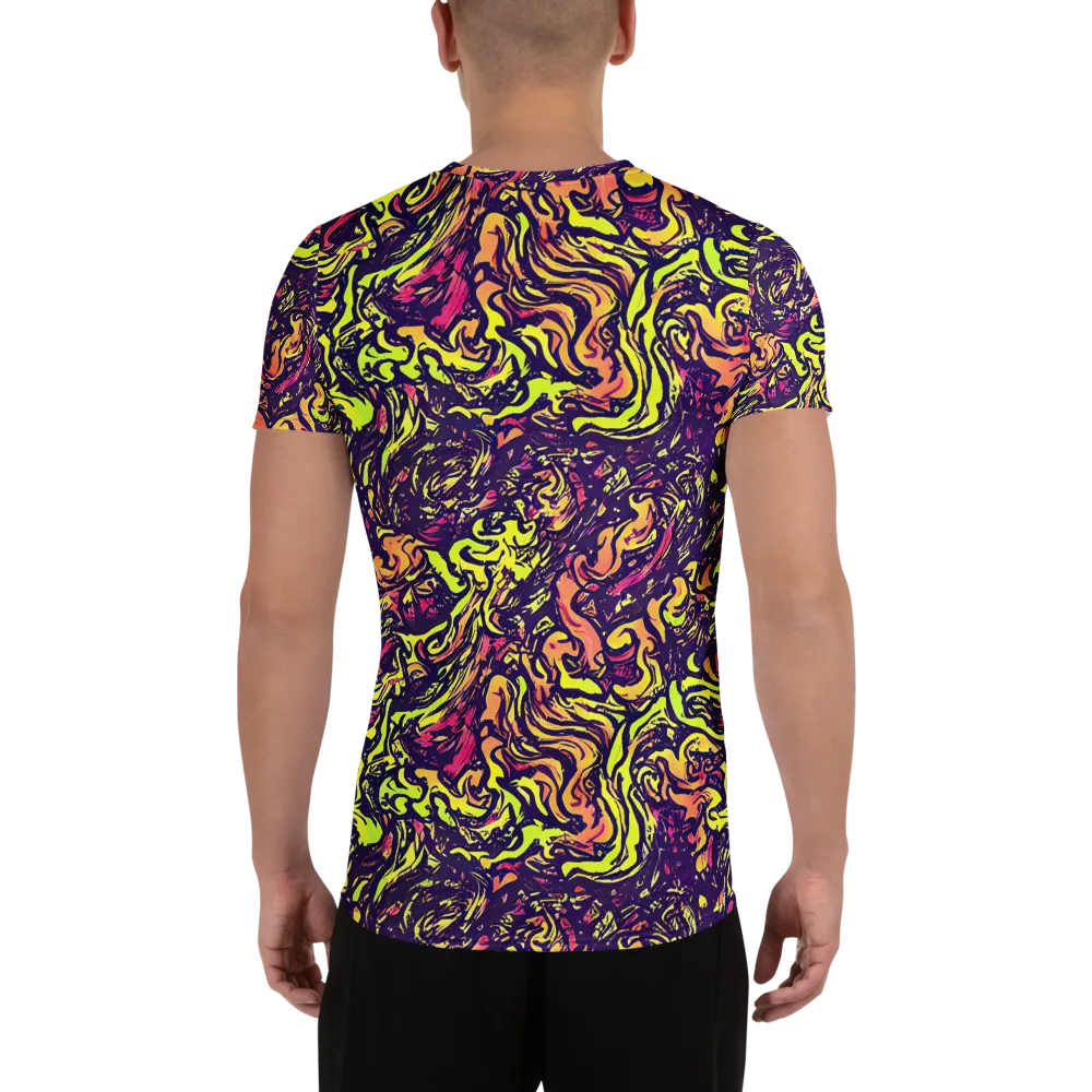 Kaleidoscope Riot on Men's Athletic T-Shirt — Back