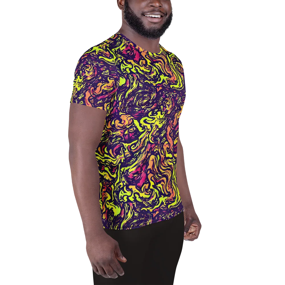 Kaleidoscope Riot on Men's Athletic T-Shirt — Right