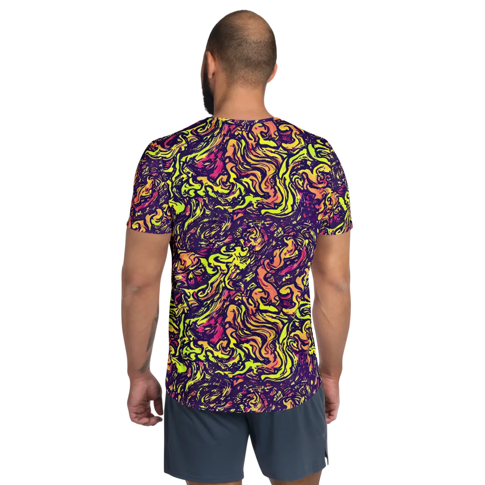 Kaleidoscope Riot on Men's Athletic T-Shirt — Back