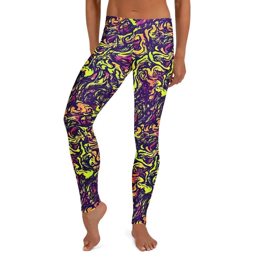 Kaleidoscope Riot on Leggings — Front
