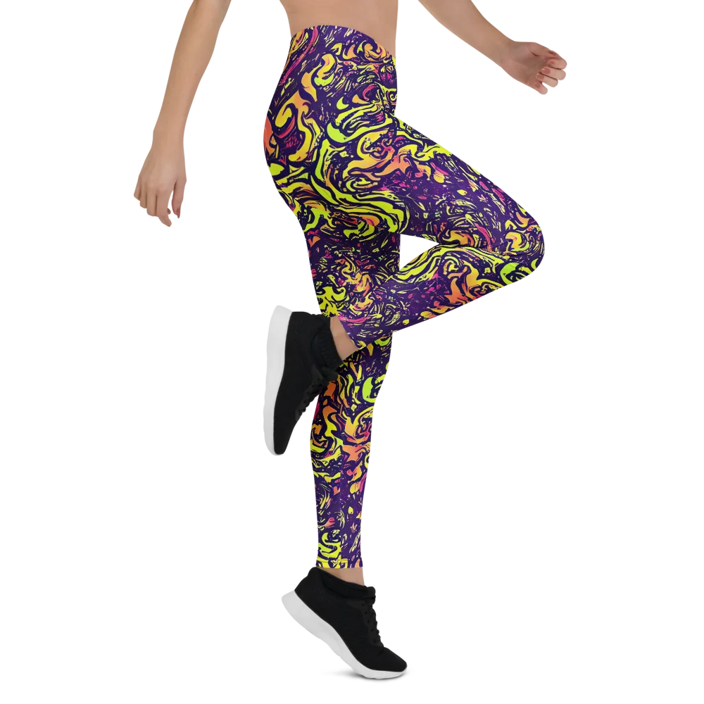 Kaleidoscope Riot on Leggings — Right