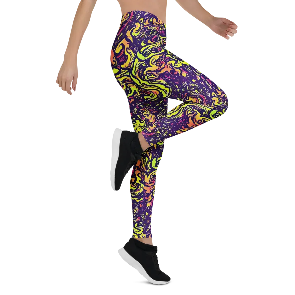 Kaleidoscope Riot on Leggings — Right