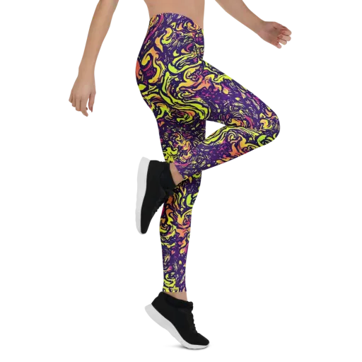 Kaleidoscope Riot on a Leggings
