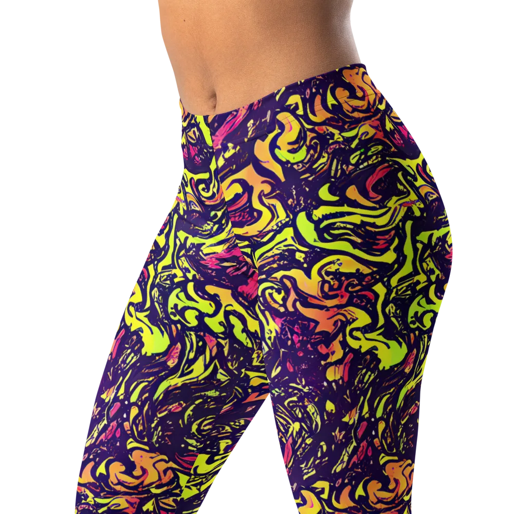 Kaleidoscope Riot on Leggings — Left Front