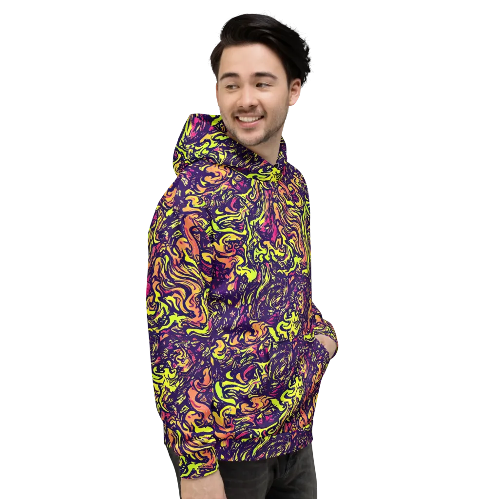 Kaleidoscope Riot on Hoodie — Right