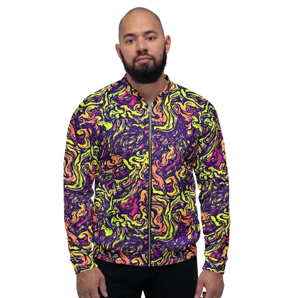 Kaleidoscope Riot on Bomber Jacket — Front