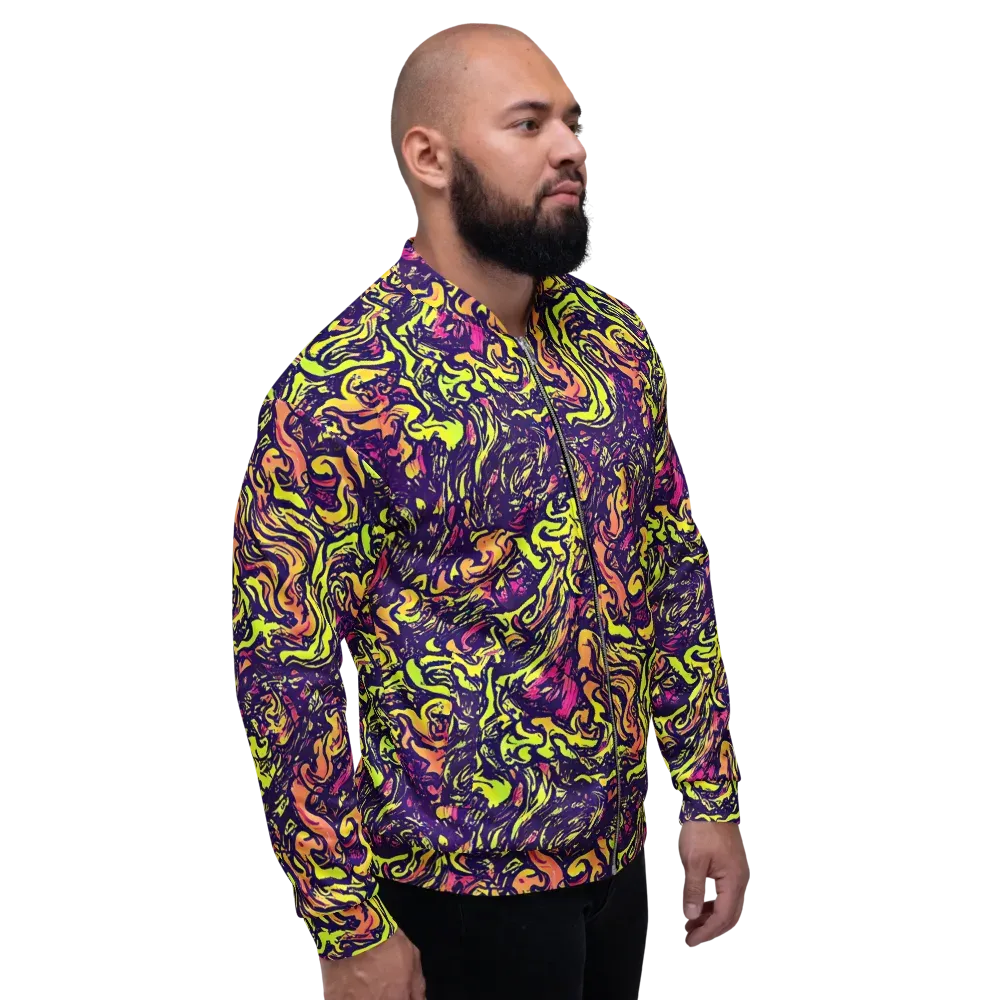 Kaleidoscope Riot on Bomber Jacket — Right