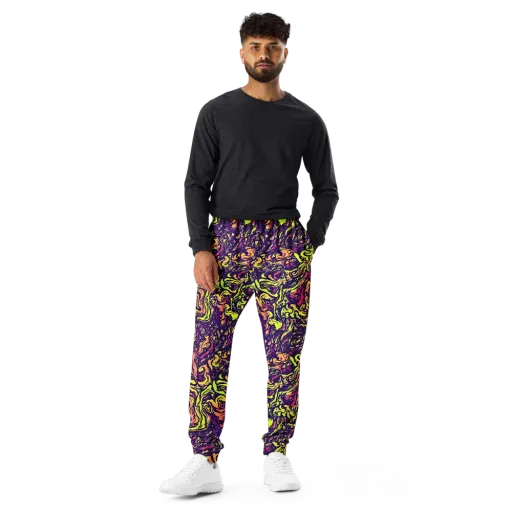 Kaleidoscope Riot on a Men's Joggers