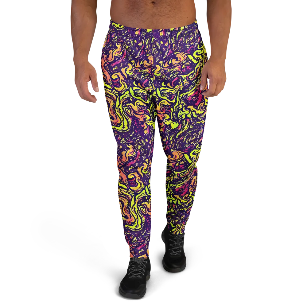 Kaleidoscope Riot on Men's Joggers — Front