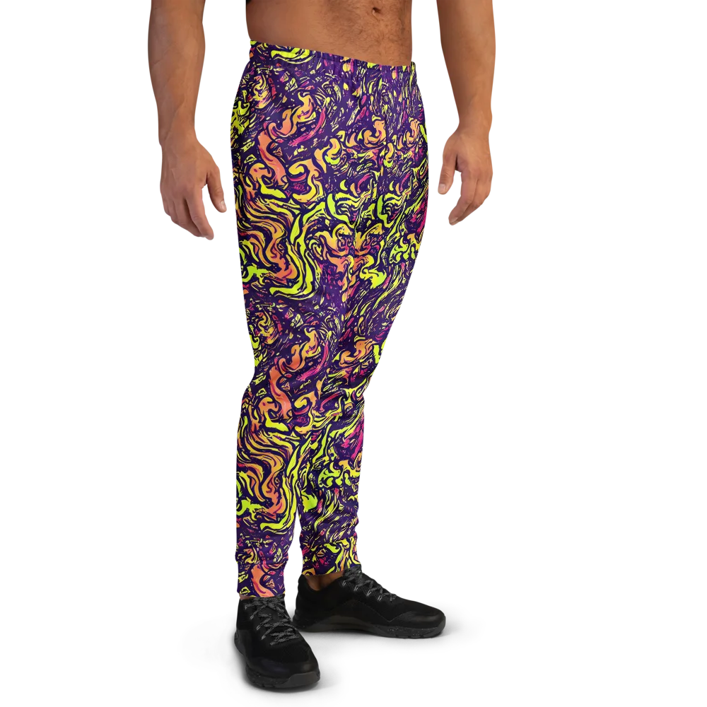 Kaleidoscope Riot on Men's Joggers — Right