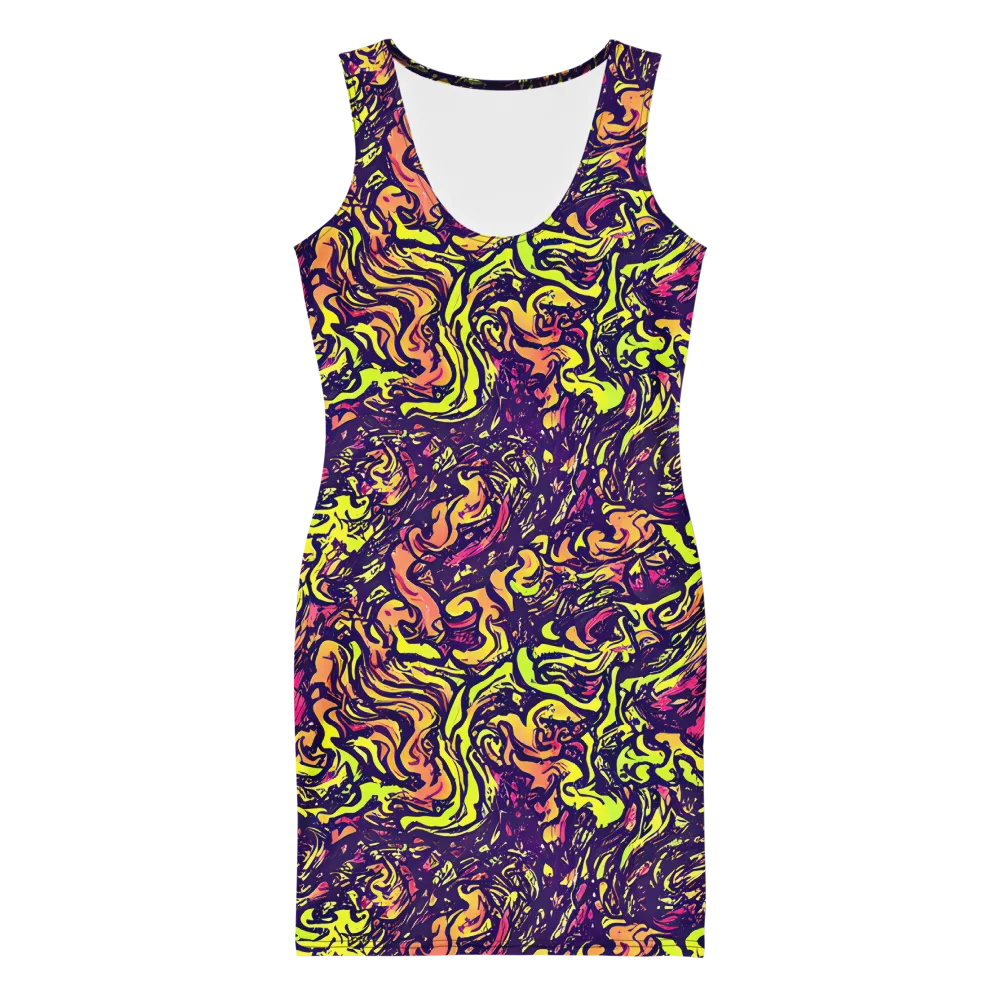 Kaleidoscope Riot on Bodycon Dress — Front