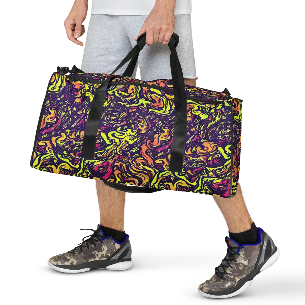 Kaleidoscope Riot on Duffle Bag — Front