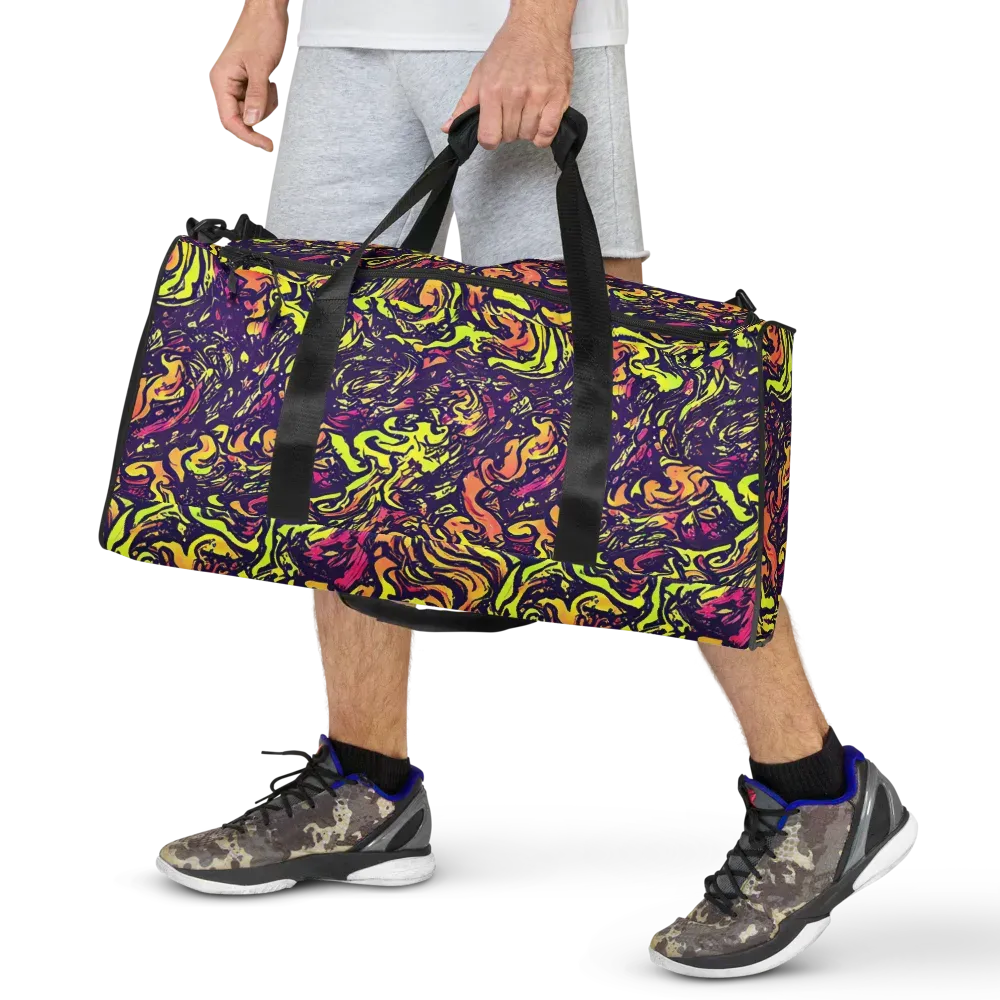 Kaleidoscope Riot on Duffle Bag — Front