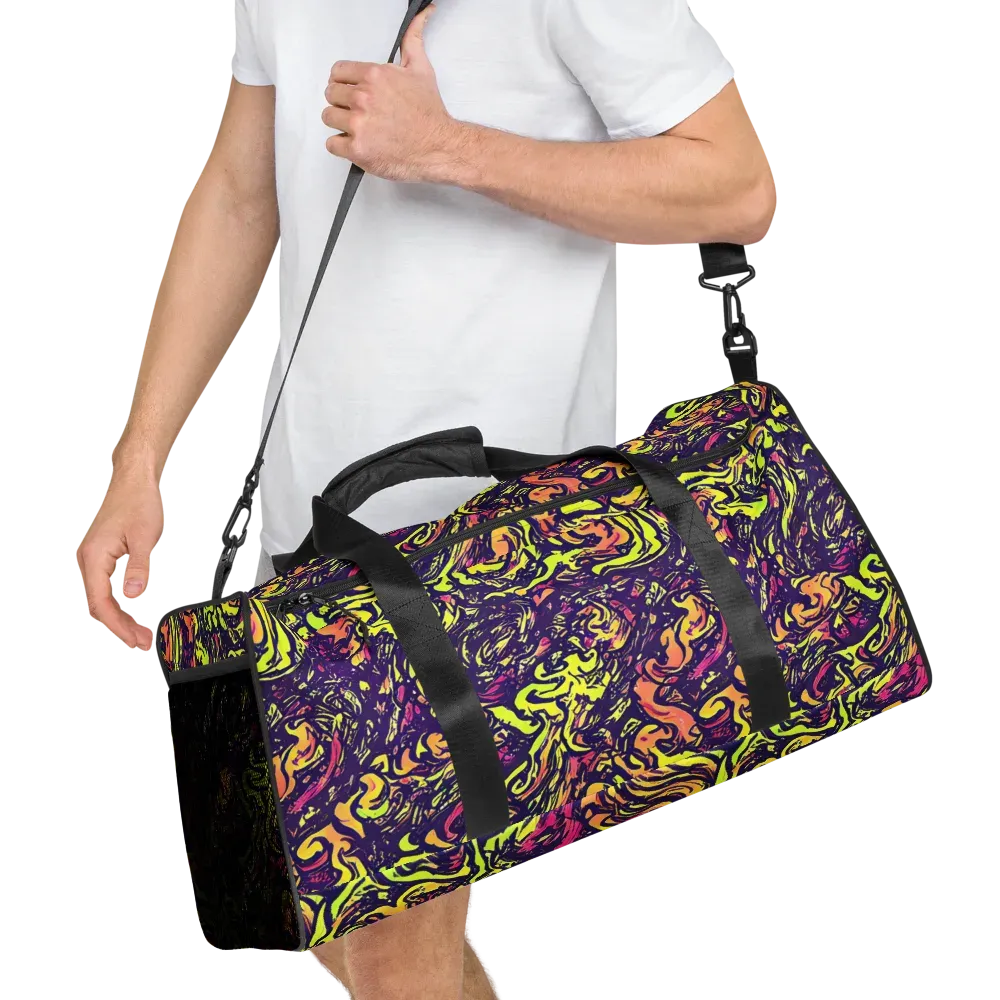 Kaleidoscope Riot on Duffle Bag — Right Front