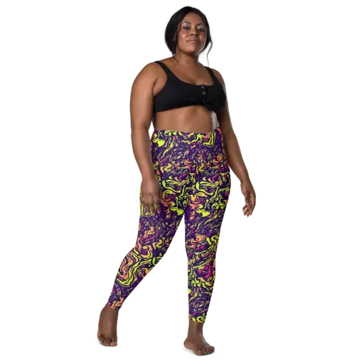 Kaleidoscope Riot on a Leggings with Pockets