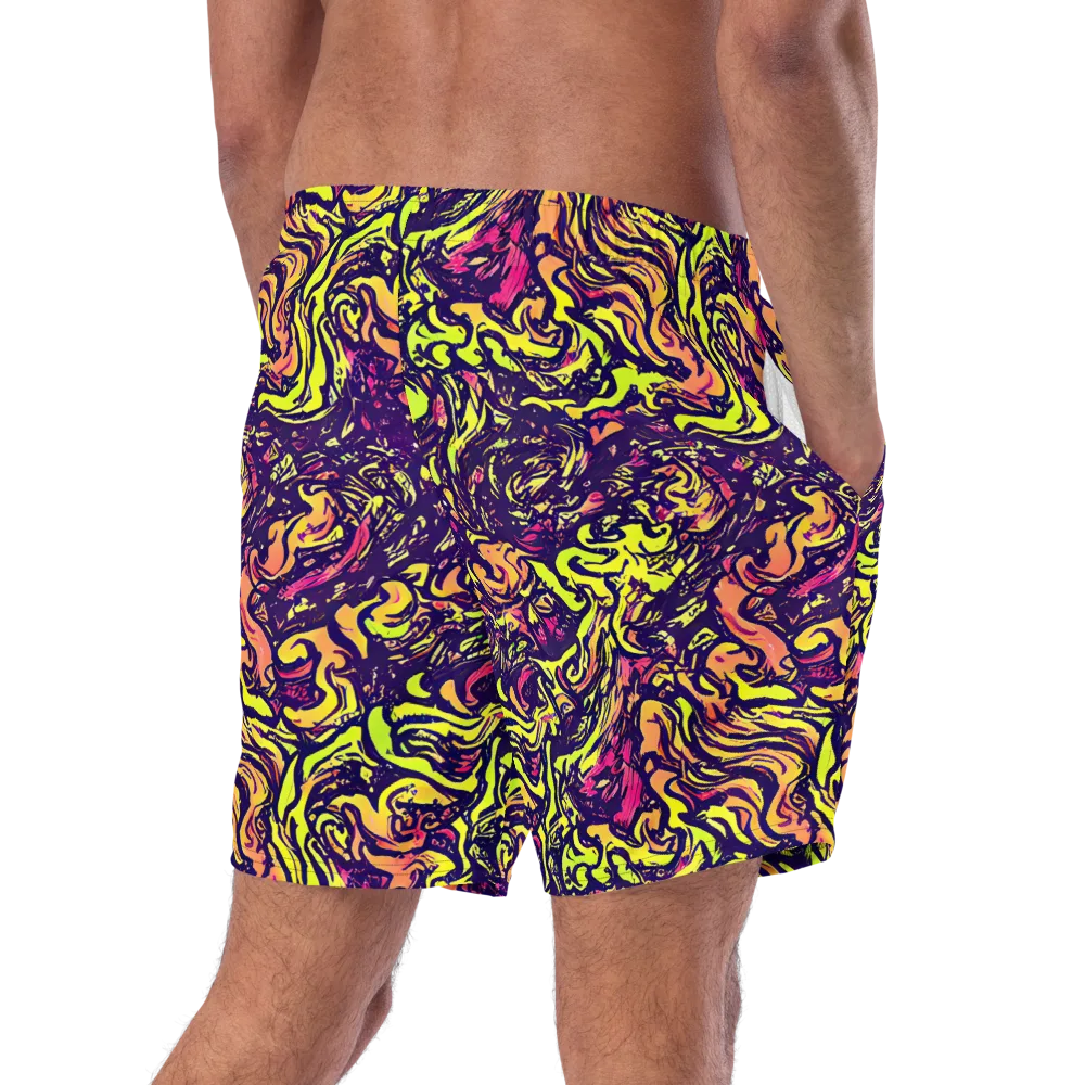 Kaleidoscope Riot on Swim Trunks — Right Back