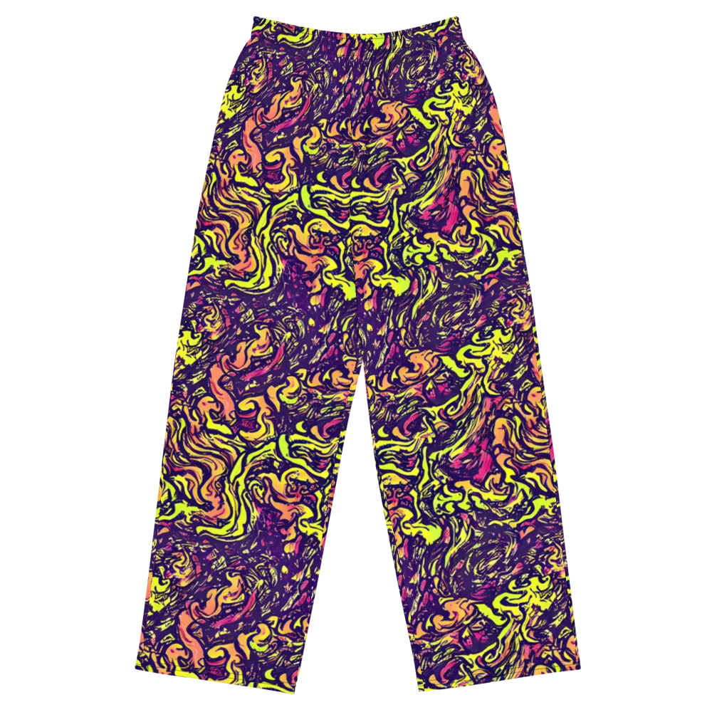 Kaleidoscope Riot on Wide-Leg Pants — Front