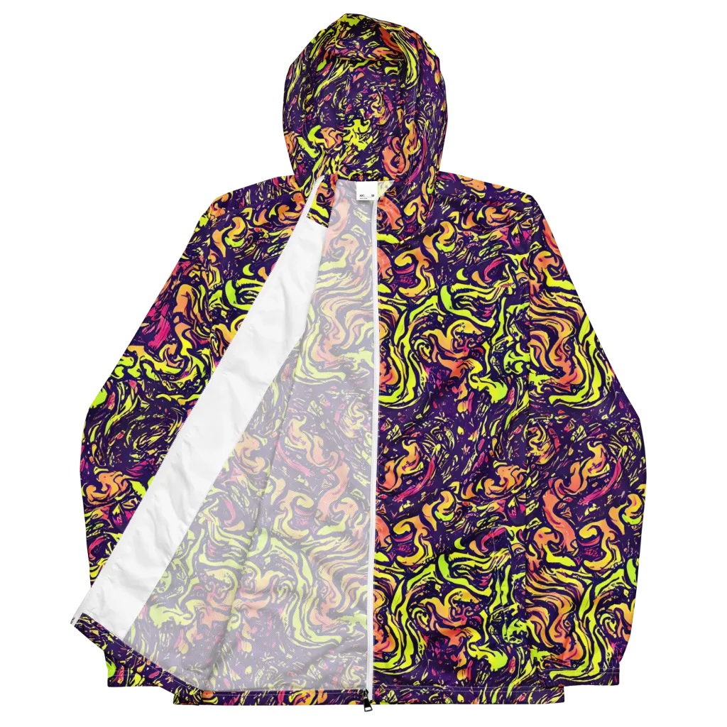 Kaleidoscope Riot on Men's Windbreaker — Front