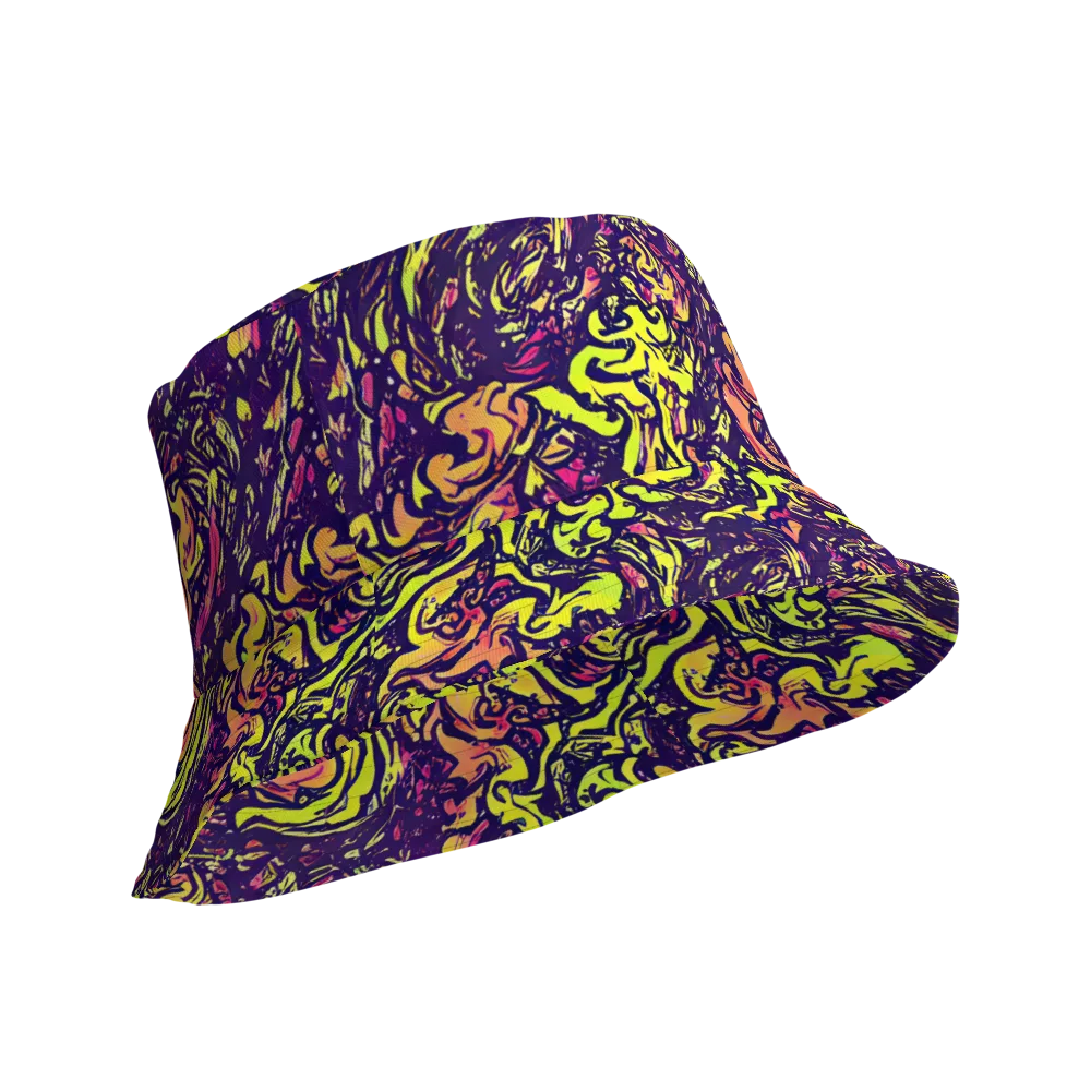 Kaleidoscope Riot on Reversible Bucket Hat — Product details Outside