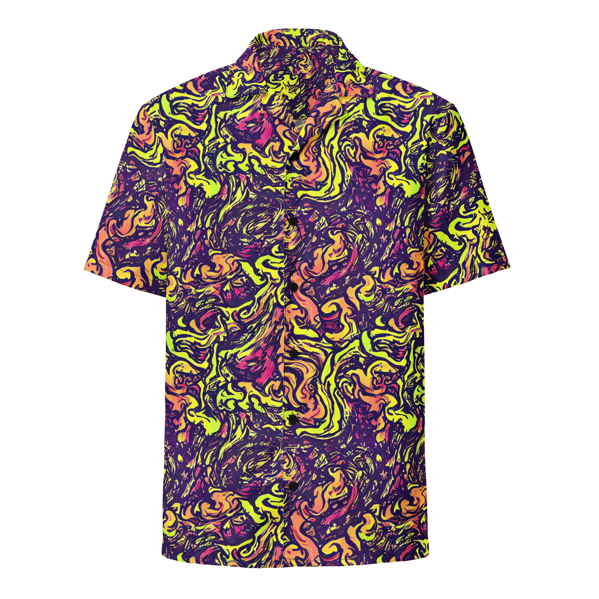 Kaleidoscope Riot on Button Shirt — Front