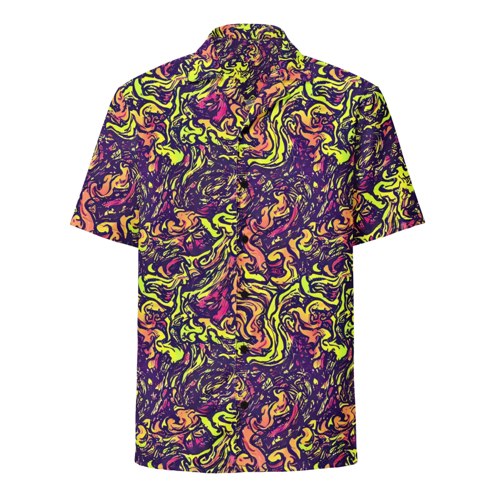 Kaleidoscope Riot on Button Shirt — Front