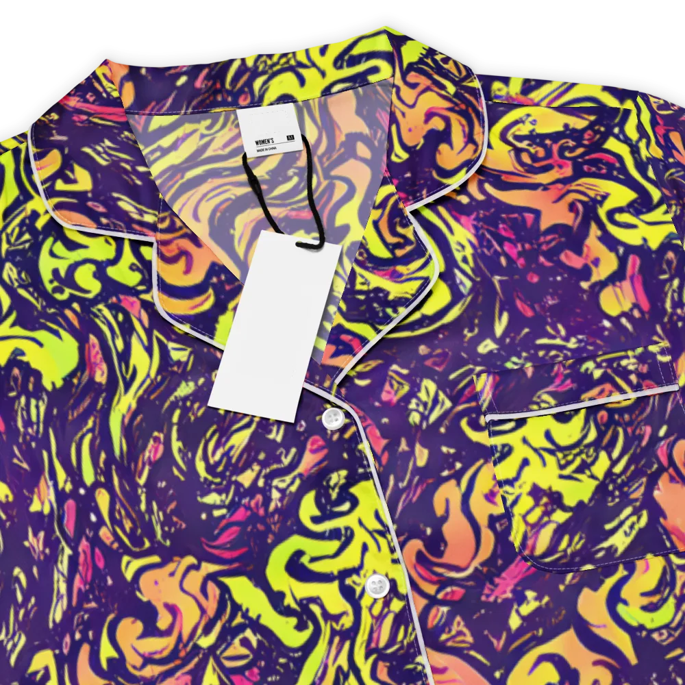 Kaleidoscope Riot on Women's Short Sleeve Pajama Top — Product details