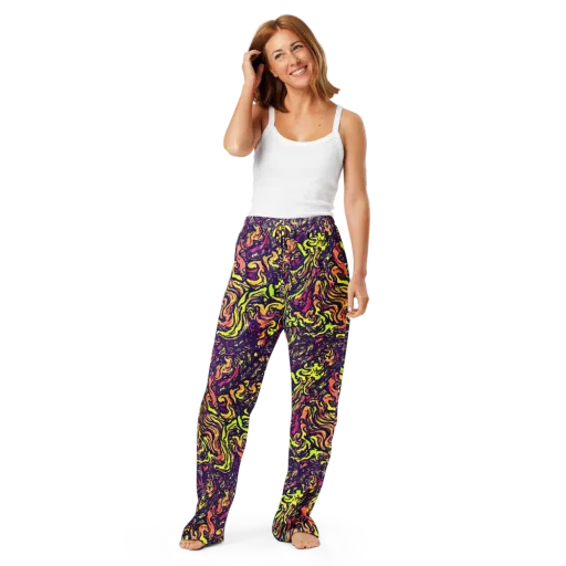 Kaleidoscope Riot on a Women's Pajama Pants