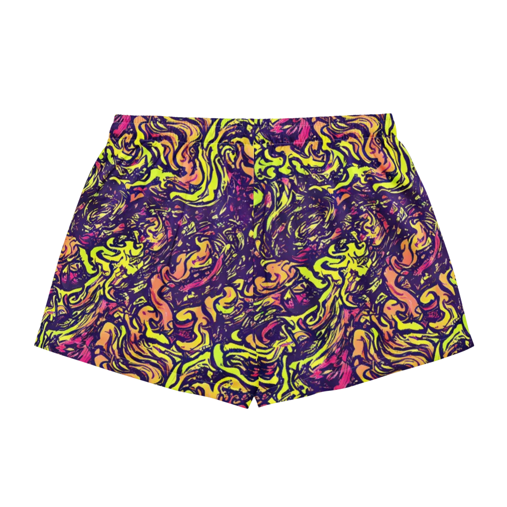 Kaleidoscope Riot on Women's Pajama Shorts — Back