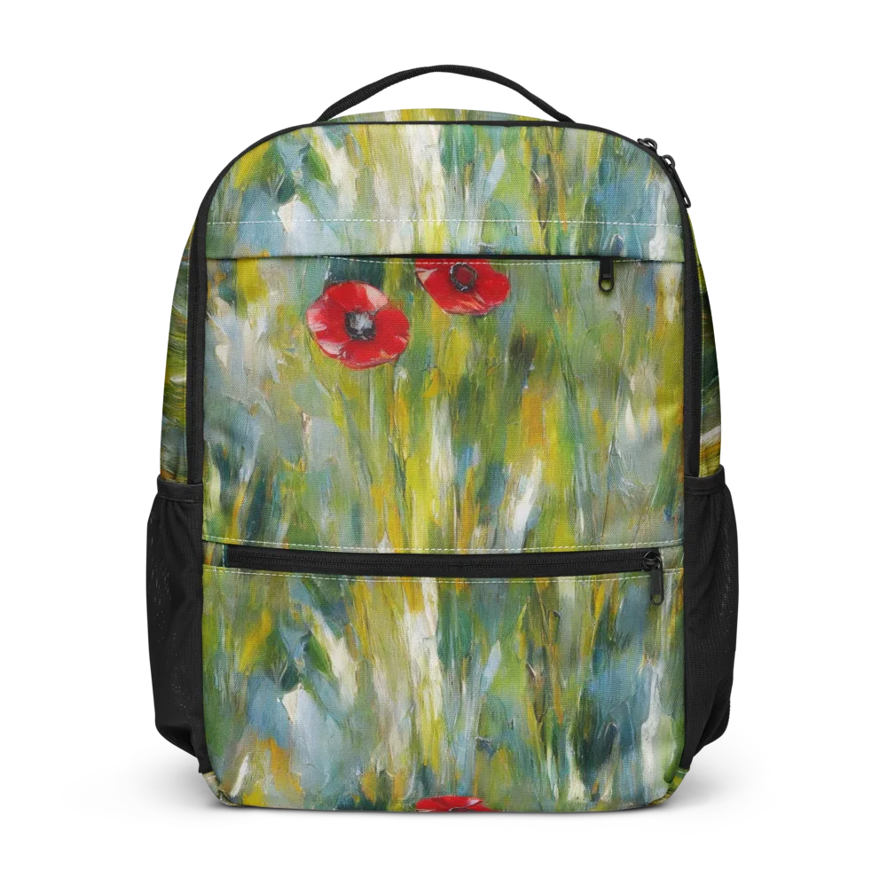 Poppy Impression on Utility Backpack — Front