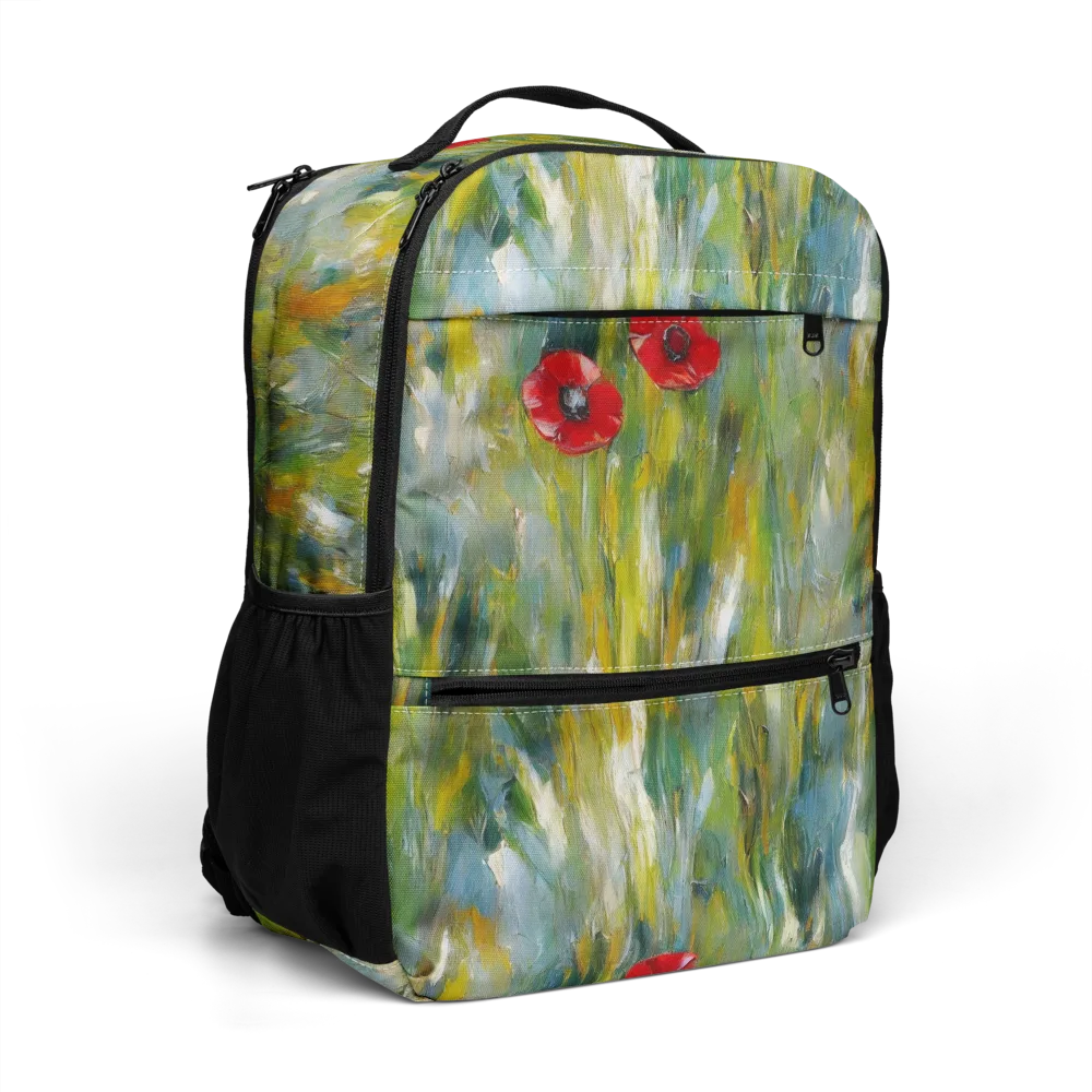Poppy Impression on Utility Backpack — Right Front