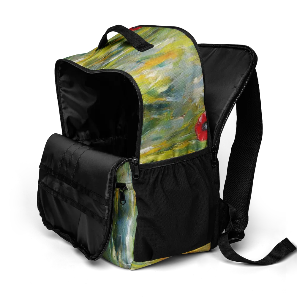 Poppy Impression on Utility Backpack — Product details 2