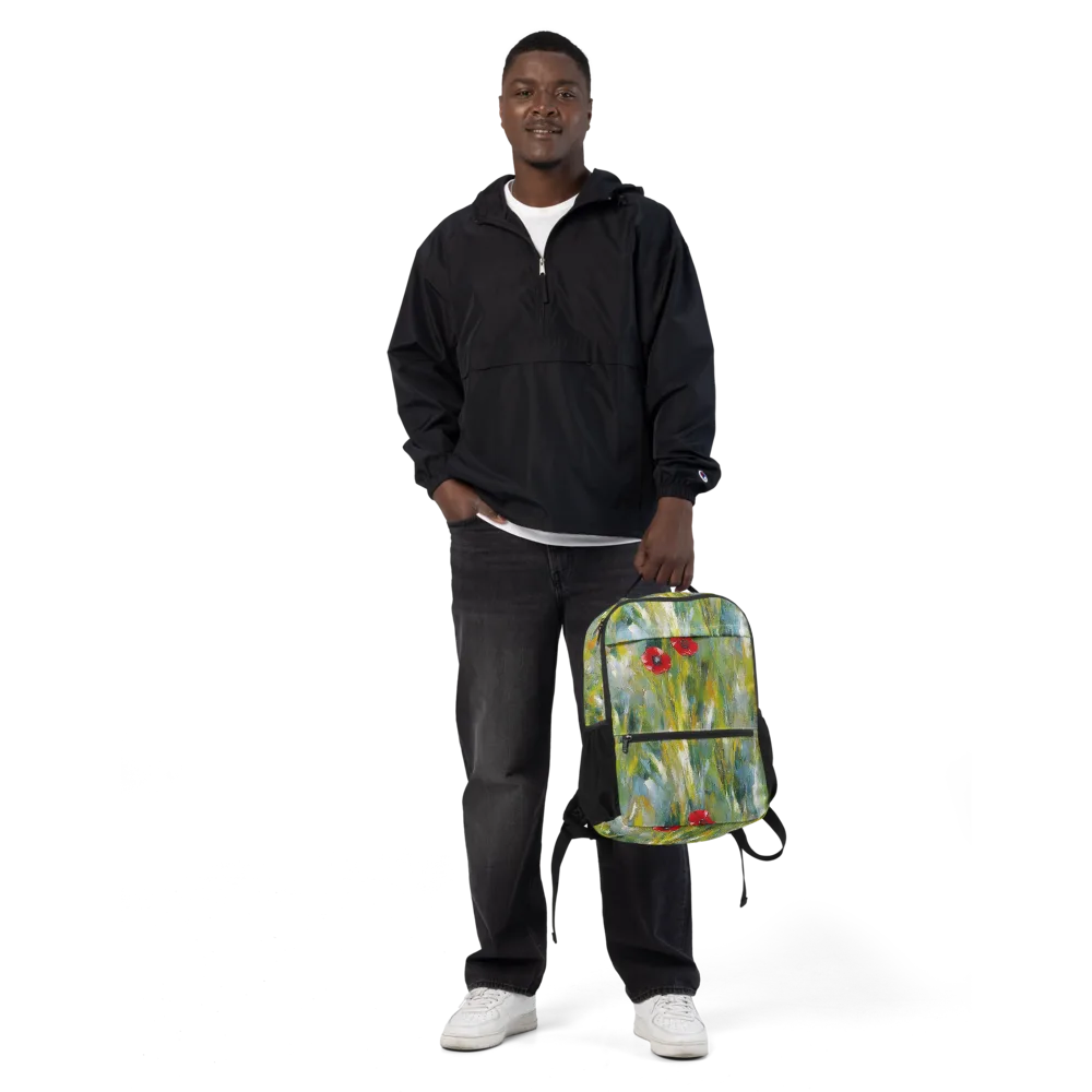 Poppy Impression on Utility Backpack — Front