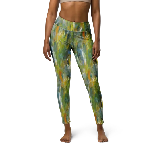 Poppy Impression on a Yoga Leggings