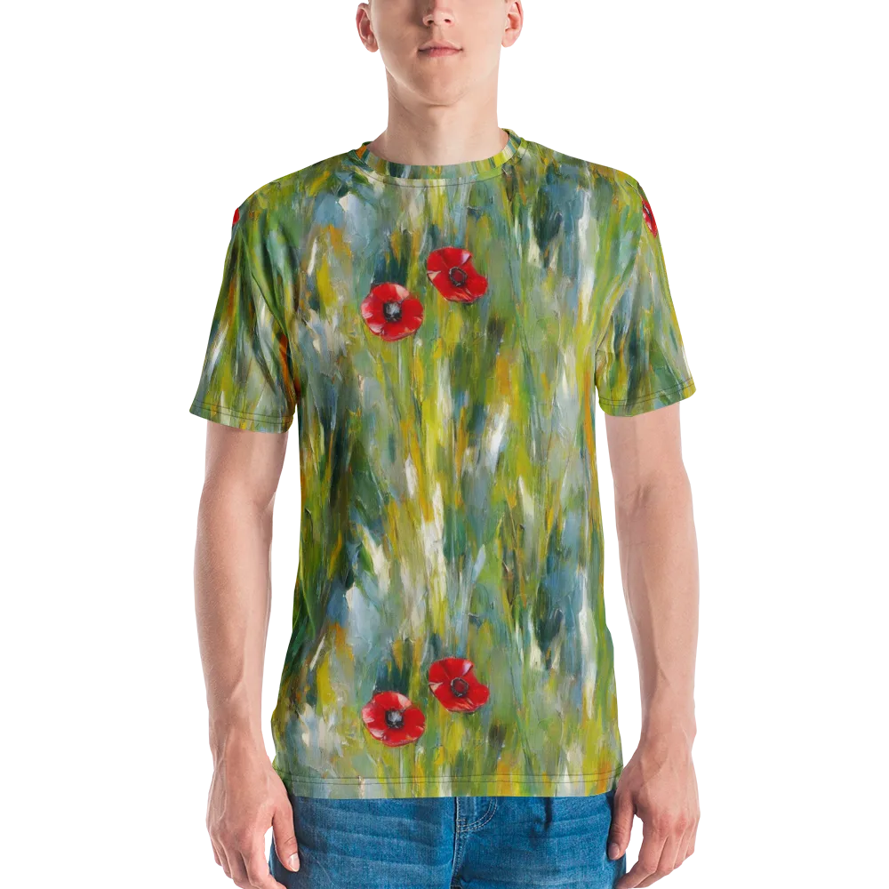 Poppy Impression on Men's Crew Neck T-Shirt — Front