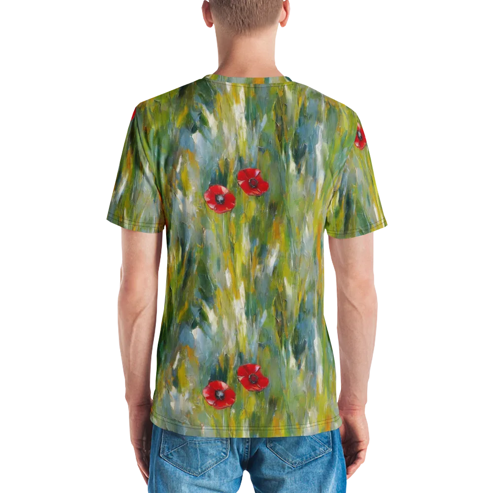 Poppy Impression on Men's Crew Neck T-Shirt — Back