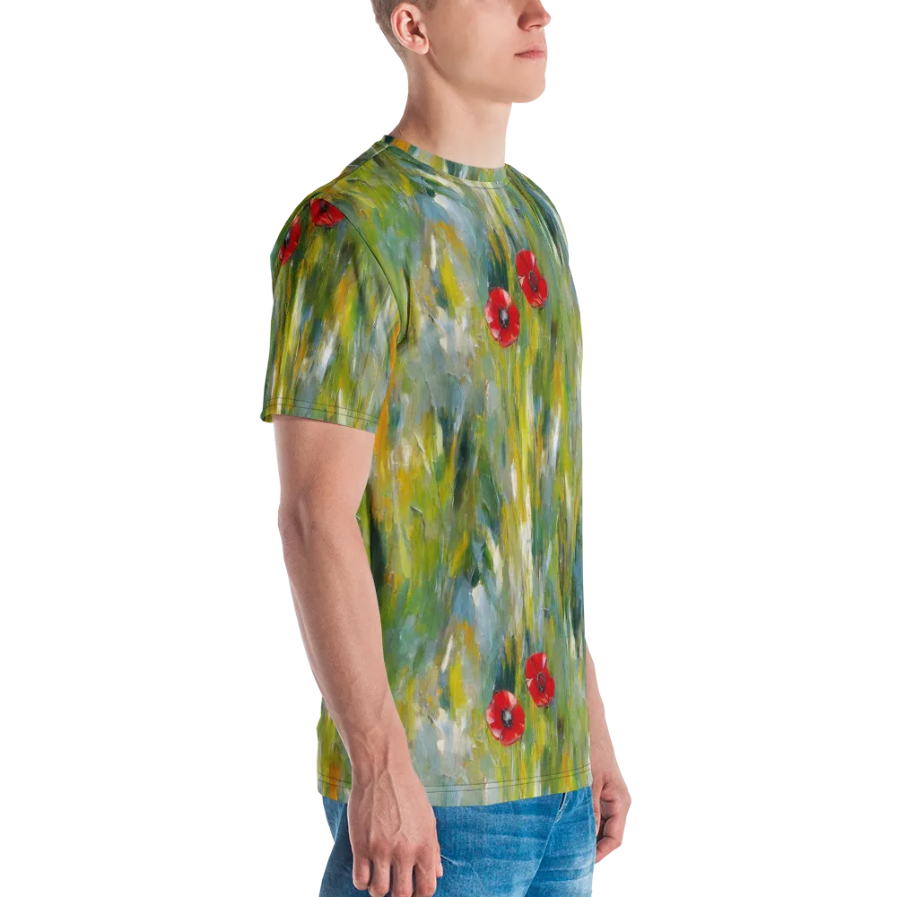 Poppy Impression on Men's Crew Neck T-Shirt — Right