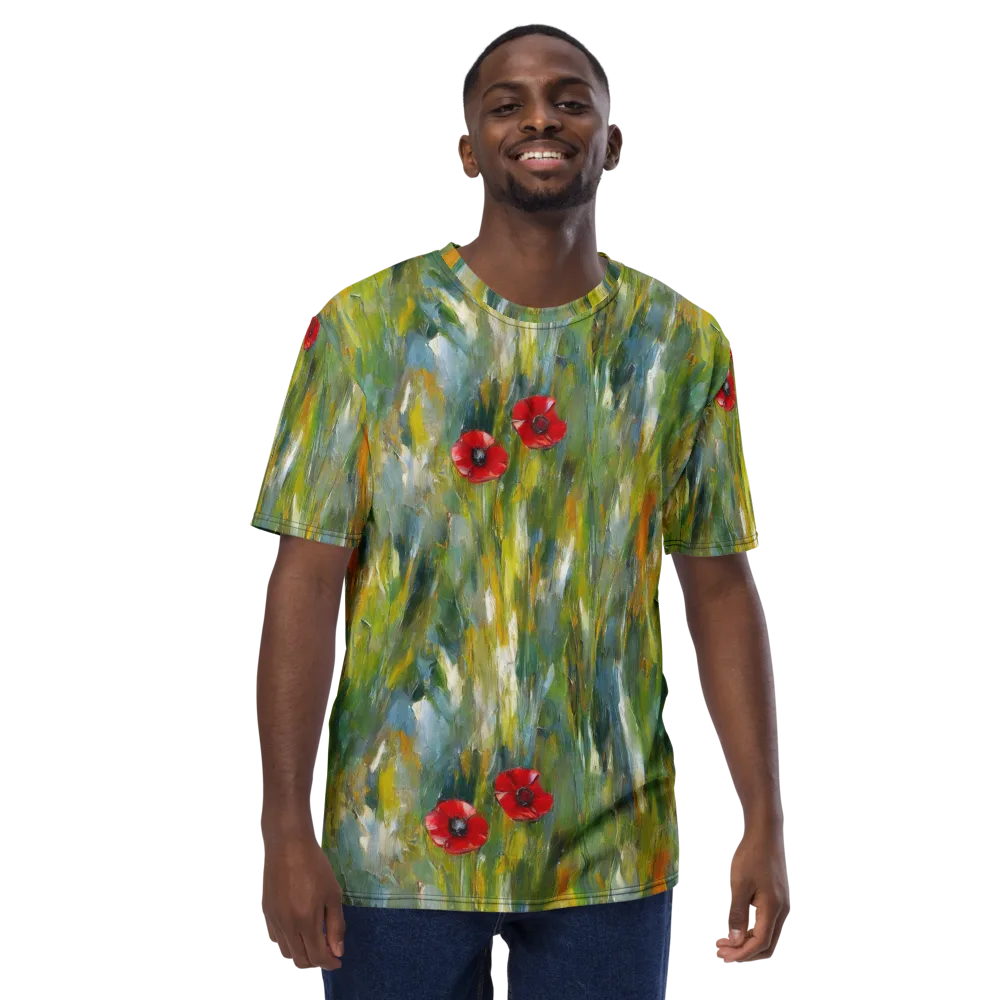 Poppy Impression on Men's Crew Neck T-Shirt — Front