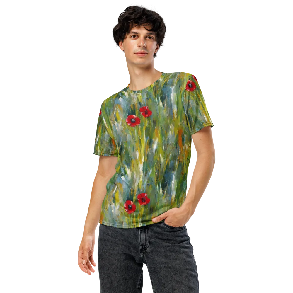 Poppy Impression on Men's Crew Neck T-Shirt — Front