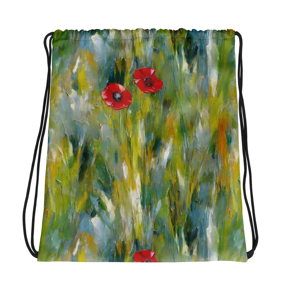 Poppy Impression on Drawstring Bag — Photo