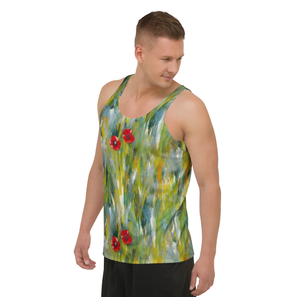 Poppy Impression on Men's Tank Top — Left Front