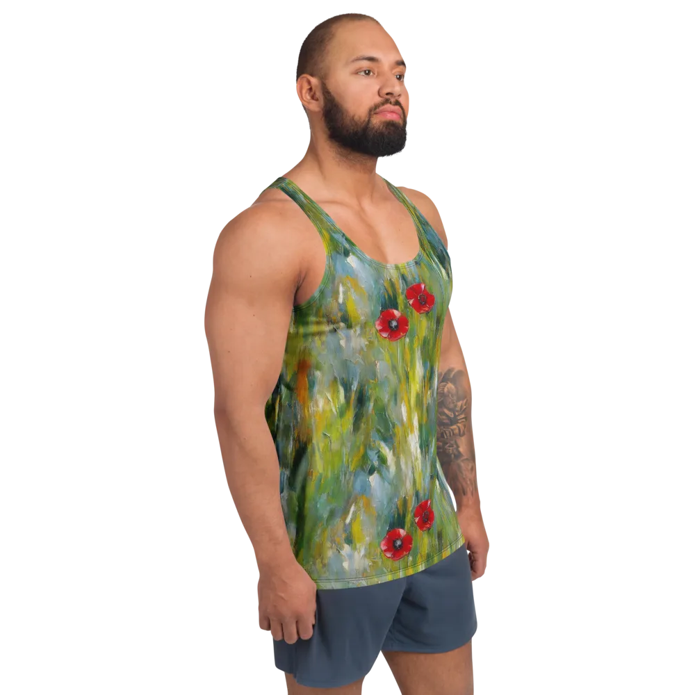 Poppy Impression on Men's Tank Top — Right Front