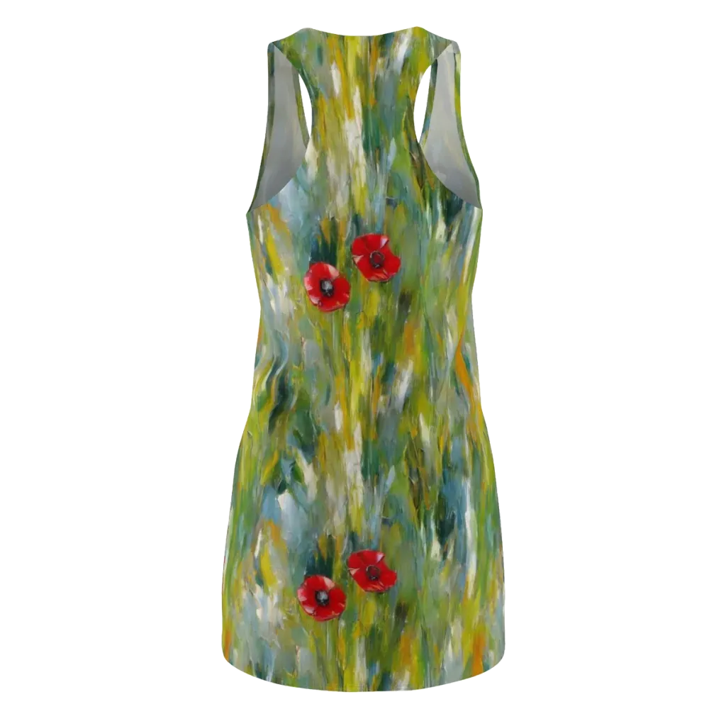 Poppy Impression on Racerback Dress — Back