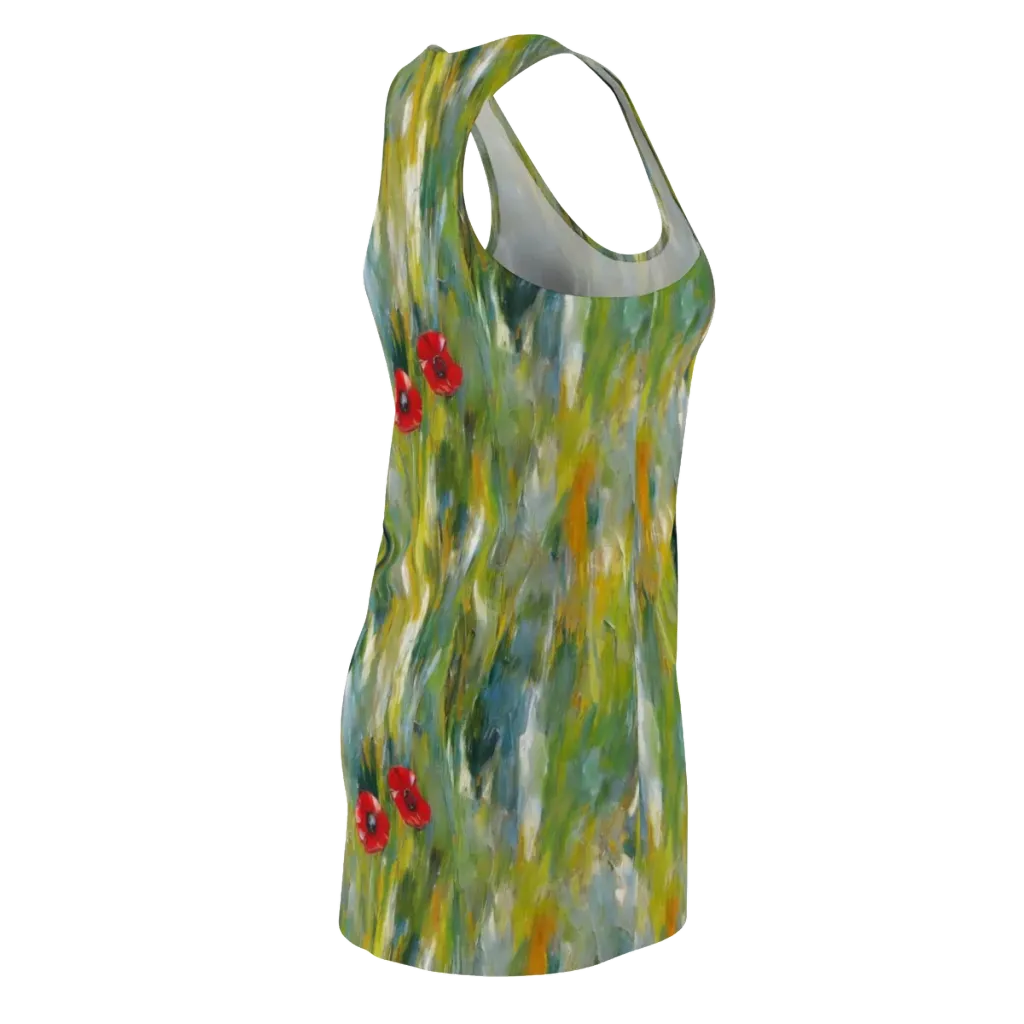 Poppy Impression on Racerback Dress — Back Side